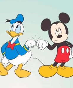 Mickey And Duck Characters Paint By Numbers