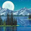 Mountain Night Art Paint By Numbers