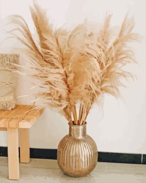 Pampas Grass Decoration Paint By Numbers