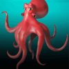 Red Octopus Paint By Numbers