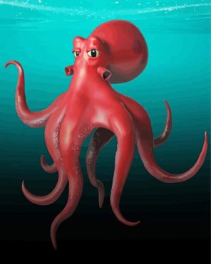 Red Octopus Paint By Numbers