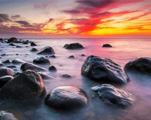 Rocks on Beach Paint By Numbers