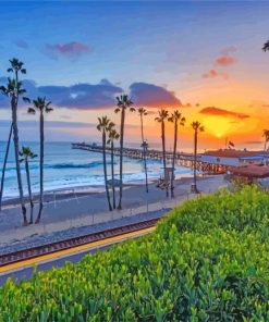 San Clemente Beach Sunset Paint By Numbers