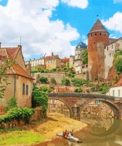 Semur En Auxois Burgundy Paint By Numbers