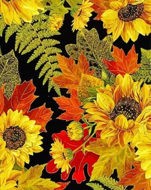 Sunflowers Metalic Paint By Numbers