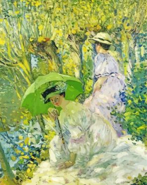 Two Young Women In Garden Paint By Numbers