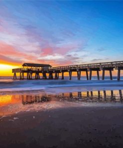 Tybee Island Beach Pier Paint By Numbers