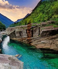 Verzasca River Paint By Numbers