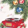 Vintge Christmas Record Player Paint By Numbers