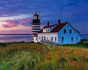 West Quoddy Head Light Maine Paint By Numbers