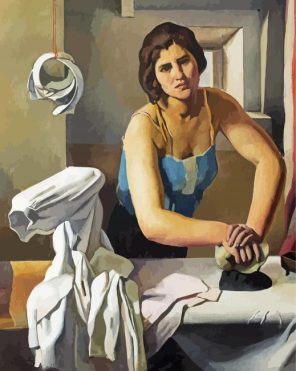 Woman Ironing Art Paint By Numbers