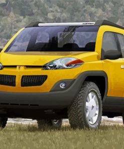 Yellow Pontiac Aztek Paint By Numbers