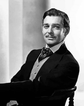 Black And White Rhett Butler Character Paint By Numbers