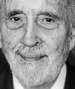 Black And White Old Christopher Lee Paint By Numbers