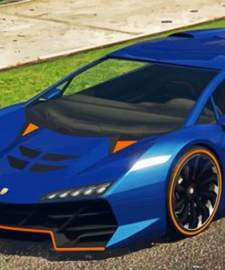 Blue Lamborghini Zentorno Paint By Numbers