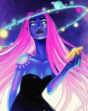 Cool Universe Girl Paint By Numbers