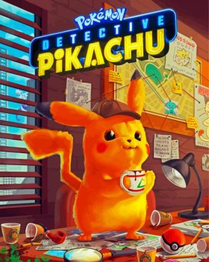 Detective Pikachu Art Paint By Numbers