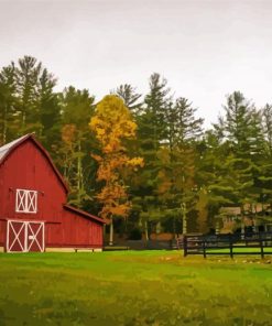 Farm House In The Fall Paint By Numbers