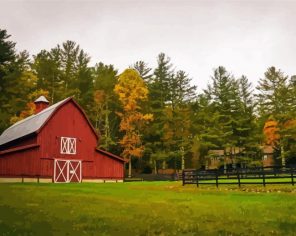 Farm House In The Fall Paint By Numbers