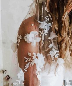 Floral Bridal Veil Paint By Numbers