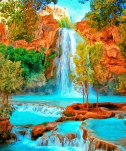 Havasu Falls Illustrations Paint By Numbers