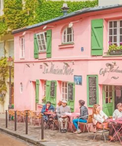 Cafe Scene In Paris Paint By Numbers