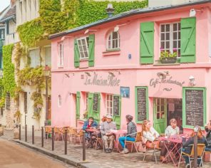 Cafe Scene In Paris Paint By Numbers