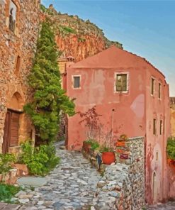 Old Buildings Monemvasia Paint By Numbers