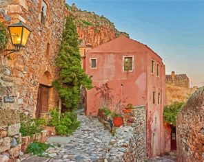 Old Buildings Monemvasia Paint By Numbers