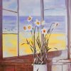 Window With With Flowers In Vase Art Paint By Numbers