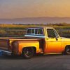 Yellow Chevy Stepside Paint By Numbers