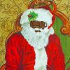 Aesthetic Black Santa Paint By Numbers