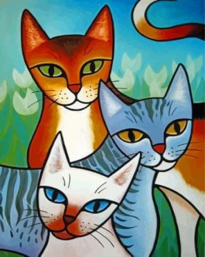 Cat Abstract Paint By Numbers