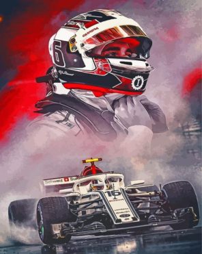 Charles Leclerc F1 Paint By Numbers