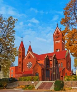 Church Of Saints Simons And Helena Minsk Paint By Numbers