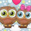 Couple Owls In Love Paint By Numbers