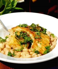 Crappie With White Beans And Basil Paint By Number