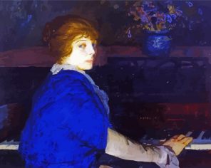 Emma At The Piano By George Bellows Paint By Numbers