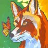 Fox And Butterfly Art Paint By Numbers