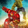 Hulkbuster And Hulk Fight Paint By Numbers