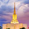 Jordan River Utah Temple And Grey Sky Paint By Numbers