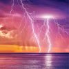 Lightning Over The Ocean Paint By Numbers