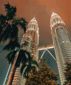 Petronas Twin Towers Paint By Numbers