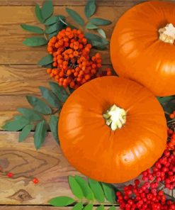 Pumkings And Rowanberry Paint By Numbers