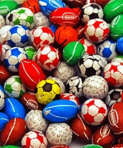 Sport Balls Mix Paint By Numbers