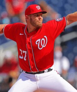 Stephen Strasburg Baseball Pitcher Paint By Numbers