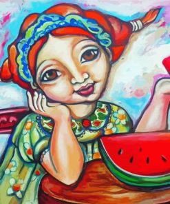 Watermelon Girl Art Paint By Numbers