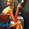 Woman In A Bar Art Paint By Numbers