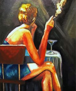 Woman In A Bar Art Paint By Numbers