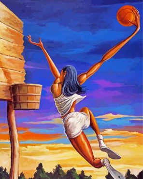 Basketball Woman Erne Barnes Paint By Numbers